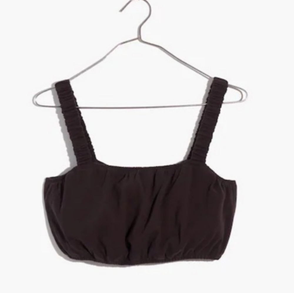 Madewell Cotton Bubble Crop Top Bralette